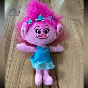 Trolls Dream Works Trolls Princess Happy Poppy Plush 12” Doll Pink With Dress